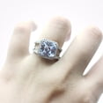 thumbnail image 3 of Halo Split Shank Engagement Ring CZ 925 Sterling Silver Size 5, 3 of 7