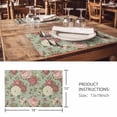 thumbnail image 3 of Placemats Set of 4, Spring Flower Woven Placemat, Linen Place Mats for Kitchen/Dining Tables, Farmhouse Vintage Country Floral Plant Green Washable Table Mats for Party, 3 of 8