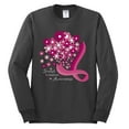thumbnail image 2 of Wild Bobby Breast Cancer Awareness Flowers Breast Cancer Awareness Men Long Sleeve Shirt, Charcoal, Large, 2 of 6