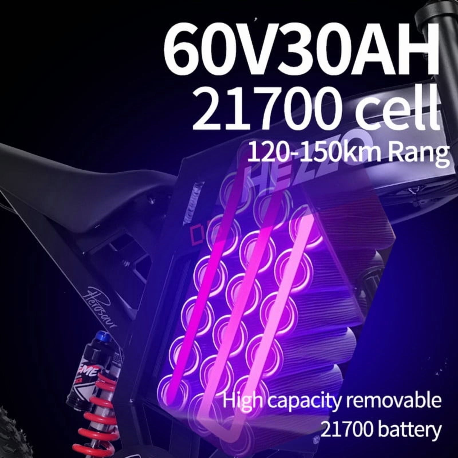 44+Mph HEZZO D5 Electric Motorcycle,160NM High-Torque Brushless Motor,60V 35Ah Battary Removable Lithium Battery E-TrailX Electric Dirt Bike, Hydraulic Fork & Rear Shock, LED Lighting UL2849