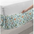 thumbnail image 2 of Ski Pattern Bed Skirt, Colorful Repetitive Cartoonish Style Winter People Street Items, Elastic Bedskirt Dust Ruffle Wrap Around for Bedding Decor, 4 Sizes, Baby Blue and Multicolor, by Ambesonne, 2 of 2