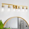 thumbnail image 1 of Lámpara de tocador de baño DIKAIDA, 6 luces, 96,8 cm, oro cepillado, 1 of 9