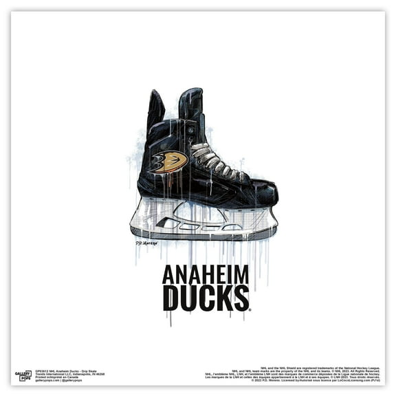 Gallery Pops NHL Anaheim Ducks - Drip Skate Wall Art, Unframed Version, 12" x 12"