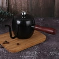 thumbnail image 4 of Hervidor de café con cuello de cisne y mango de madera, cafetera griega para estufa, acero inoxidable, 18oz/500ml, mediano, 4 of 5