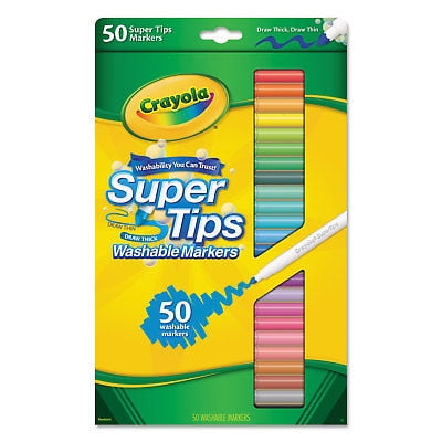 Crayola Washable Super Tips Markers Assorted 50/Set 585050