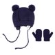 thumbnail image 2 of 1 Juego de gorro para bebé, gorro con orejeras de oso bonito, cálido para Otoño e Invierno, 2 of 8