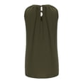 thumbnail image 6 of ZyeKqe Womens Tank Tops Cutout Front Crewneck Going out Tops Dressy Casual Blouse Loose Fitted Basic Summer Sleeveless Shirts, 6 of 8
