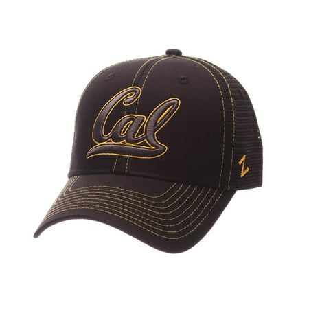 Cal Berkeley Golden Bears Trucker Hat Zephyr Staple Blackout Cap