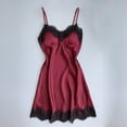 thumbnail image 1 of Ropa interior sexy Pijamas divertidos para el hogar Tentación sexy para mujer Camisón con tirantes de encaje y escote en V, 1 of 5