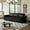 Faux Leather1 + Black, variant on Chesterfield Sofa,93.7" King Pull Out Sofa Bed, 3-in-1 Faux Leather Convertible Sleeper Sofa with Nailhead Trim & Rolled Arm,Multi-Functional Sofa Bed for Living Room,Office,Balck