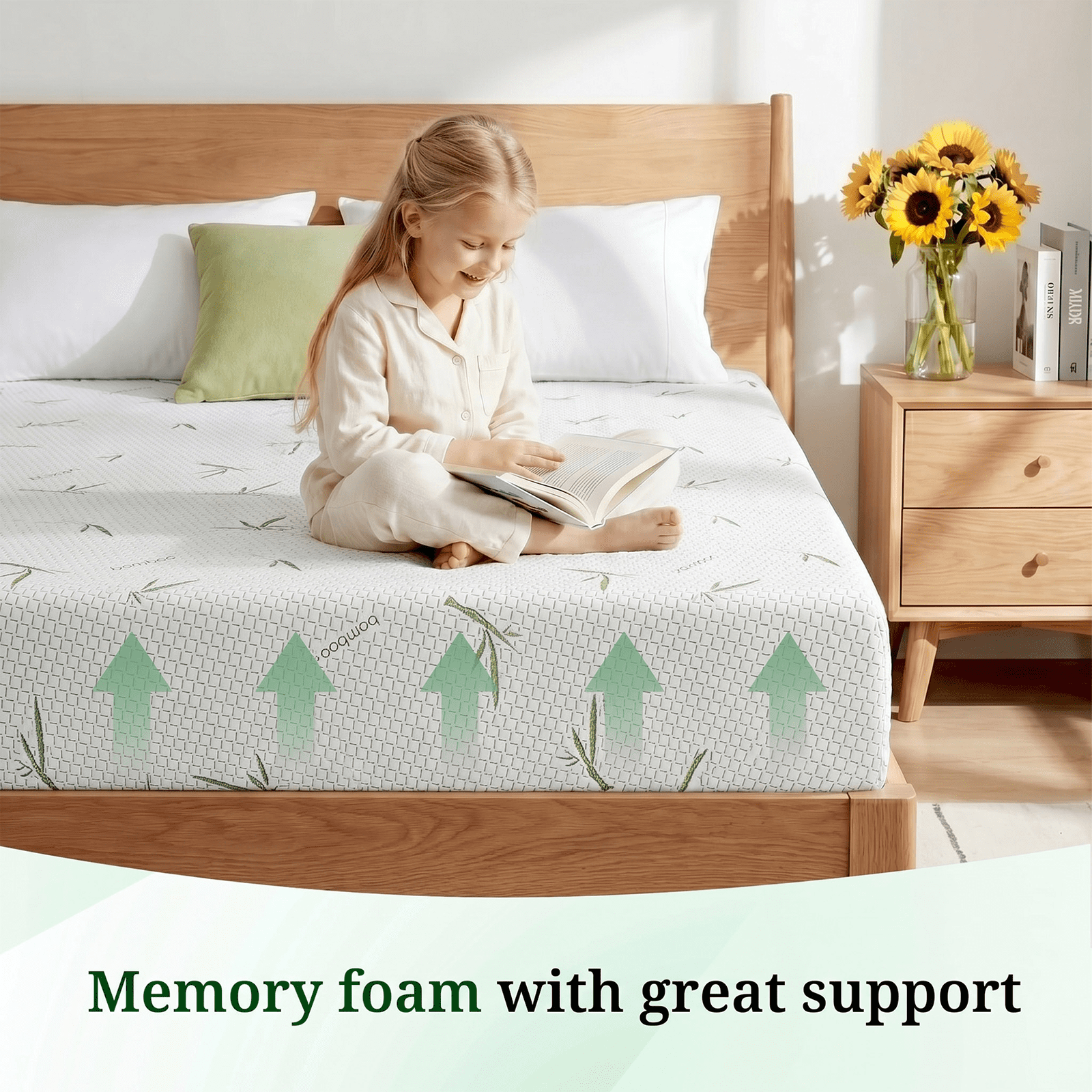 5 inch Twin XL Gel Memory Foam Mattress, Medium Firm mattress in a box, Cool and Skin-Friendly material for Kids & Adults