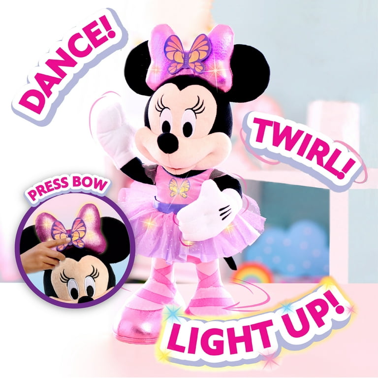 Disney Junior Minnie Mouse Sing and Dance Butterfly Ballerina Lights and  Sounds Plush, Sings Just Like a Butterfly, Kids Toys for Ages 3 up 