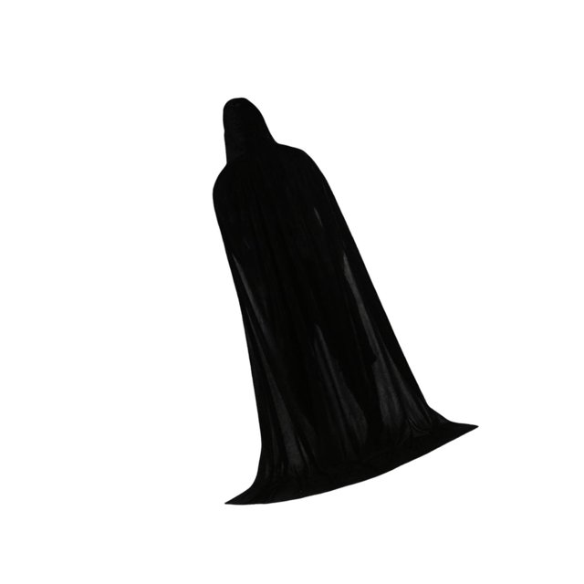 Cape de Costume de Sorcier Cosplay Halloween avec Capuche pour Femmes Hommes Fête 150cm