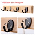 thumbnail image 4 of Uxcell Wall Hooks Zinc Alloy Single Hook Caps Coat Towel Wall DIY Hanger Black 3 Pcs, 4 of 7
