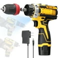 thumbnail image 1 of Destornillador eléctrico de taladro de litio 2 en 1 de 12 V, herramienta eléctrica multifunción, motor cepillado, práctico destornillador para electrodomésticos, instalación de muebles, reparación de, 1 of 8