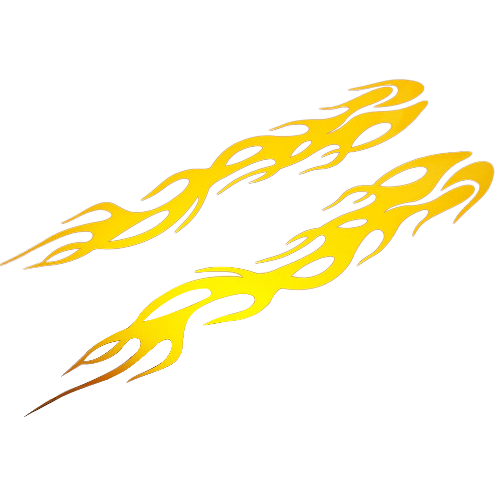 ispchen-2-pieces-car-reflective-flame-sticker-diy-bumper-decals