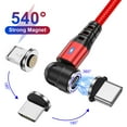 thumbnail image 2 of 0.3M 1M 2M Magnetic Charger Cable 540 Degree Roate Micro USB Type C Lightning Phone Charging Cable For iPhone Samsung Xiaomi Red For Micro 1m, 2 of 6