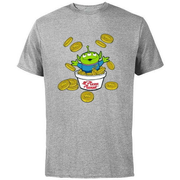 Disney and Pixar’s Toy Story Alien Pizza Planet Tokens - Short Sleeve Cotton T-Shirt for Adults - Customized-Athletic Heather