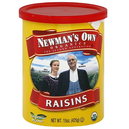 Newman's Own Organics Raisins, 15 oz, (Pack of