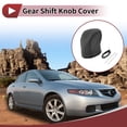 thumbnail image 2 of Unique Bargains 1 Set Gear Shift Knob Cover for Acura TL 2009-2014 Stick Shifting Handle Protector Black Faux Leather, 2 of 6