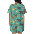 thumbnail image 3 of Bingfone Cute Animals Print Pajamas Sets for Women Soft Short-Sleeved Pjs with Lounge Shorts Two Piece Sleepwear, 3 of 8