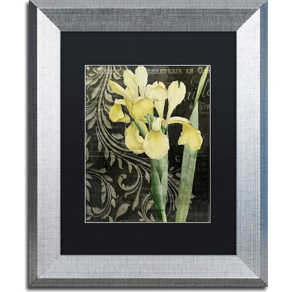 Trademark Fine Art "Ode To Yellow" Canvas Art by Color Bakery, Black Matte, Silver Frame