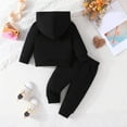 thumbnail image 3 of lnmuld Two Piece Outfits Toddler Girls Casual Outfit Set Long Sleeve Hooded Sweatshirt and Elastic Waist Pants for Daily Wear and Outdoor Solid Color Size:18-24 Months, 3 of 9