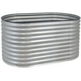 thumbnail image 3 of Sunnydaze 62.5" x 32" x 32" Oval Silver Steel Stackable Raised Garden Bed, 3 of 12