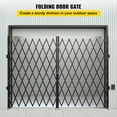 thumbnail image 2 of VEVOR Double Folding Security Gate, 6-1/2' H x 12' W Folding Door Gate, Steel Accordion Security Gate, Flexible Expanding Security Gate, 360° Rolling Barricade Gate, Scissor Gate or Door with Keys, 2 of 9