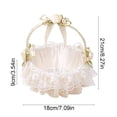 thumbnail image 2 of KojanyuFaux Rattan Flower Basket with Handle, Multi Functional Storage Fruit Basket for Weddings Parties Celebrations, 2 of 6