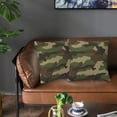 thumbnail image 7 of Ryan; Camo Throw Pillow Covers 18x18 Set of 2 Camouflage Short Plush Pillows Case Green Brown Square Cushion Cover Decorative Pillowcases for Couch Bed, 7 of 7