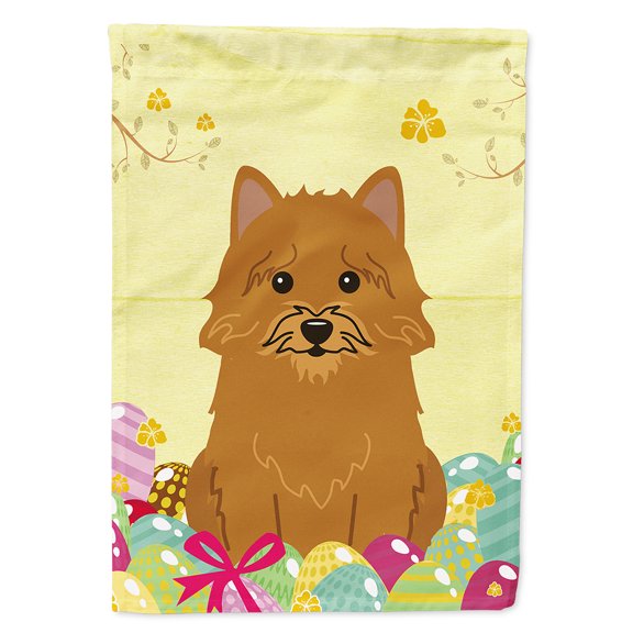 Carolines Treasures BB6020CHF Easter Eggs Norwich Terrier Flag Canvas House Size