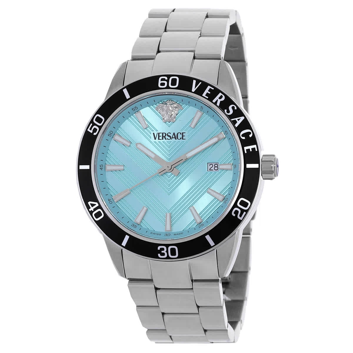 Versace V-Code GMT Quartz Black Dial Men display picture 1