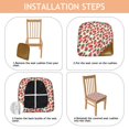 thumbnail image 4 of Strawberry Plants Fruit Seat Covers for Dining Room Chairs Set Of 6,Stretch Printed Washable Chair Seat Cover with Elastic Ties and Button,Removable Waterproof Couch Cushion Covers, 4 of 6
