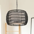 thumbnail image 4 of Golden Lighting Everly 4-light Pendant in Matte Black and Modern Black Rattan shade, 4 of 7