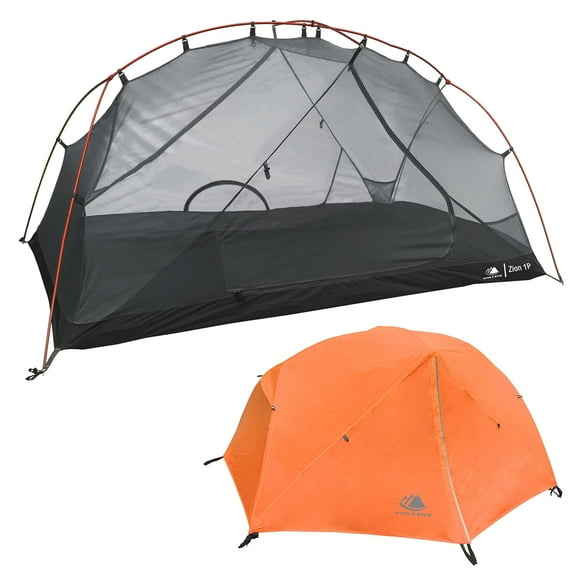 Carpa Hyke & Byke Zion para Senderismo y Mochilero 1 Persona Naranja