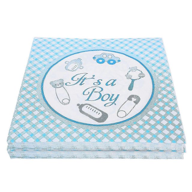 2025 Latest Model Luncheon Napkins Boy Christening Baptism Paper for Luncheon