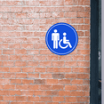 thumbnail image 4 of Circle Plus Female Restroom Wall or Door Sign | Easy Installation | Health & Safety Signage -Small, 4 of 7