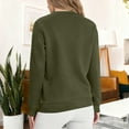 thumbnail image 3 of Atogsazn Womens Sherpa Fleece Lined Sweatshirt Casual Crew Neck Long Sleeve Pullover Sweatshirts Winter Warm Tops Clothing Army Green M Fashion, 3 of 5