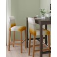 thumbnail image 2 of Burnt Orange Beige Ombre Bar Stool Covers Set of 4, Modern Abstract Art Texture Stretch Washable Bar Chair Covers with Backs, Removable Pub Counter Height Chair Cover for Kitchen Dining Room Cafe, 2 of 7