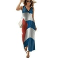 thumbnail image 2 of Bandera Cubana Dress Fashion Boho Beach Long Dresses Female Party Printed Maxi Dress, 2 of 9