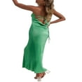 thumbnail image 5 of Hauts Tube Sans Bretelles Robes Longues pour Femmes Y2K Épaules Dénudées Sans Manches Dos Nu Robe Bandeau, 5 of 5