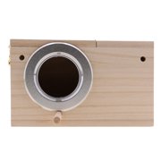 Angle View: Bird Nest Box Lovebird House Wood Parakeet Budgie Cockatiel Breeding Nest M Size M