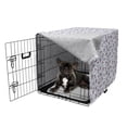 thumbnail image 5 of Floral Dog Crate Cover, Burgeoning Spring Flowers on a Plain Background, Easy to Use Pet Kennel Cover Small Dogs Puppies Kittens, 7 Sizes, Ceil Blue White, by Ambesonne, 5 of 6