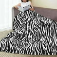 thumbnail image 6 of Pofeuu Zebra Print Ultra-Soft Micro Fleece Blanket,for Bed Or Sofa,All Season Throw Blankets Flannel Blanket-50"x40", 6 of 7