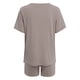 thumbnail image 5 of Conjunto informal de pantalones cortos y camiseta de manga corta para mujer, con cordón y botones, confeccionado en poliéster y spandex, ideal para yoga, footing y vacaciones., 5 of 5