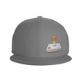 thumbnail image 3 of DouZhe Flat Brim Cap Snapback Hat, Game Joystick Controller Prints Adjustable Gray Adult Baseball Cap, 3 of 6