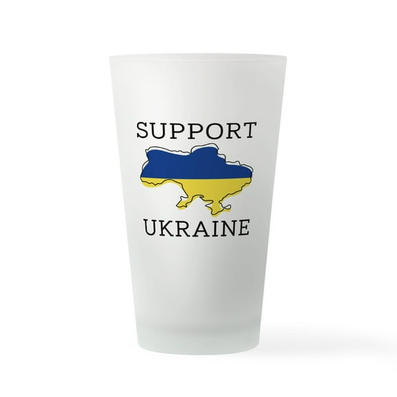 CafePress - Support Ukraine - Pint Glass, Drinking Glass, 16 oz. CafePress