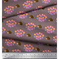 thumbnail image 2 of Soimoi Georgette Viscose Fabric Balloon & Hedgehog Kids Decor Fabric Printed Yard 42 Inch Wide, 2 of 3