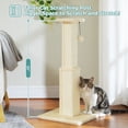 thumbnail image 6 of PAWZ Road 31" Natural Sisal Cat Scratching Post for Indoor Cat Scratcher with Plush Large Base, Beige, 6 of 6